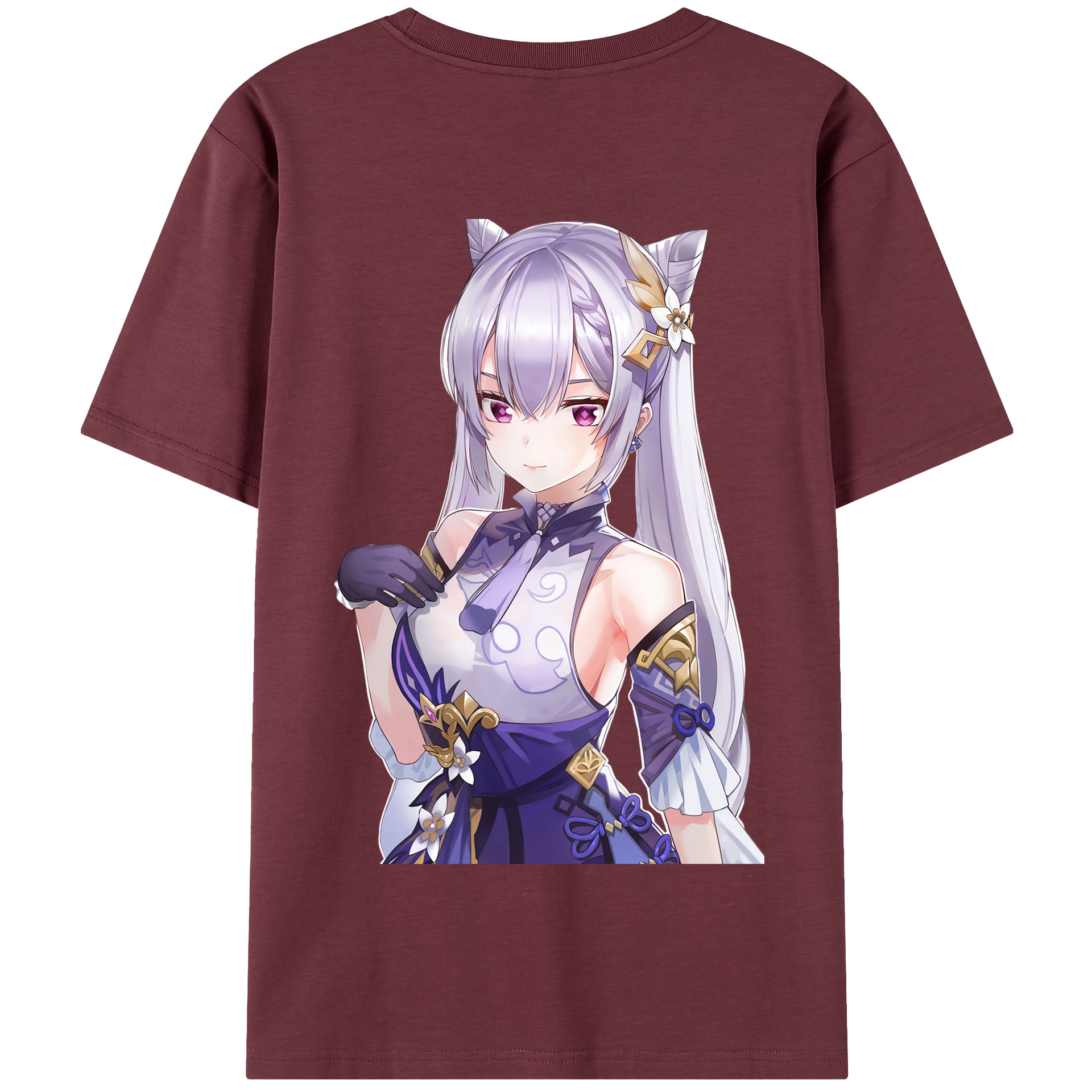 げんし神 刻晴 こくせい genshin Kokusei 綿100％半袖Tシャツ（背面プリント）
